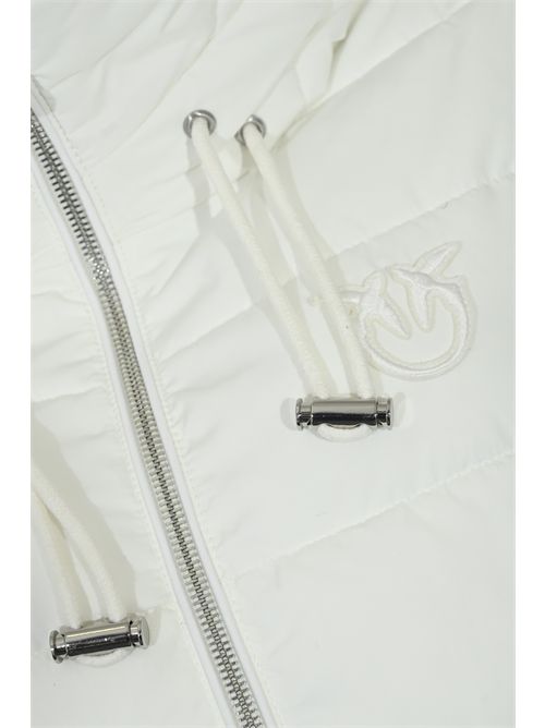 Piumino Crusca con cappuccio in tela tecnica Bianco PINKO | 105384 A2PEZ05
